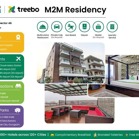 Treebo M2M Residency Sector 46 Hotell Gurgaon Eksteriør bilde